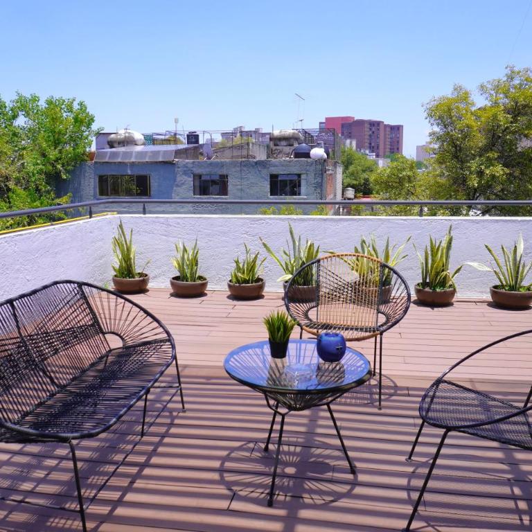 Linda terraza en la vibrante Roma Norte - Appartement 2 Chambres - 1