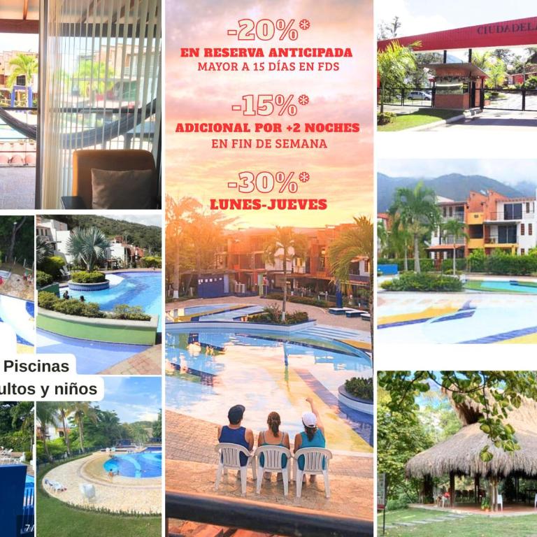 "Apto 2 Habit, 4 piscinas, Dcto GENIUS, Check in-out extendidos, a 1 cuadra del parque -Ciudadela del Sol- en San Jerónimo ANT" - Two-Bedroom Apartment with Pool View - 1