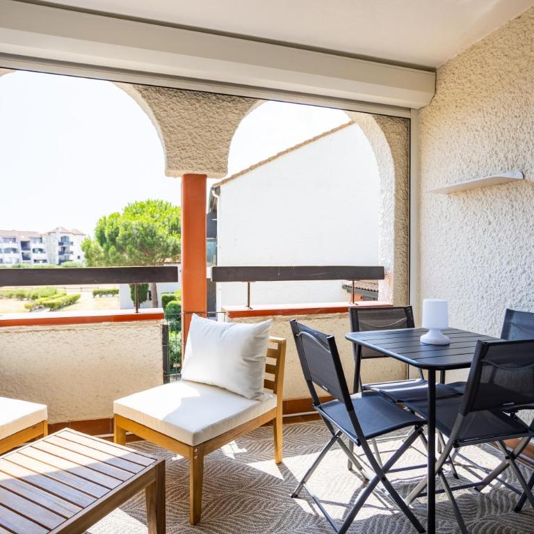 Duplex Vue Lac à Cap Coudalère, Piscine et Parking Le Barcares - Apartment mit 1 Schlafzimmer - 1