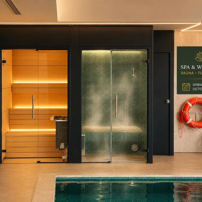 LolaBeachfront - Indoor Heated Pool & Spa - Premium Gym - Private Garden - 5 min Train to Airport - Deluxe Apartment mit 1 Schlafzimmer und Gartenblick - 39