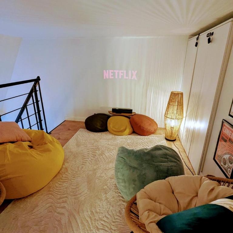Duplex vue mer à deux pas de la plage, balcon et espace cinéma - Apartment mit 2 Schlafzimmern, einem Balkon und Meerblick - 2