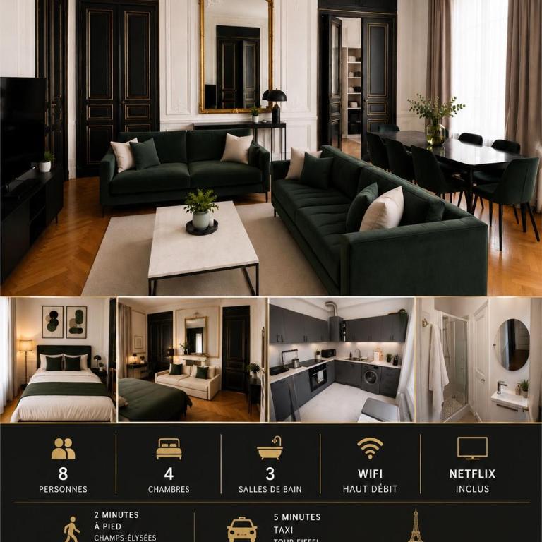 Plaza Champs-Élysée - Arc de Triomphe - Appartement 3 Chambres - 16