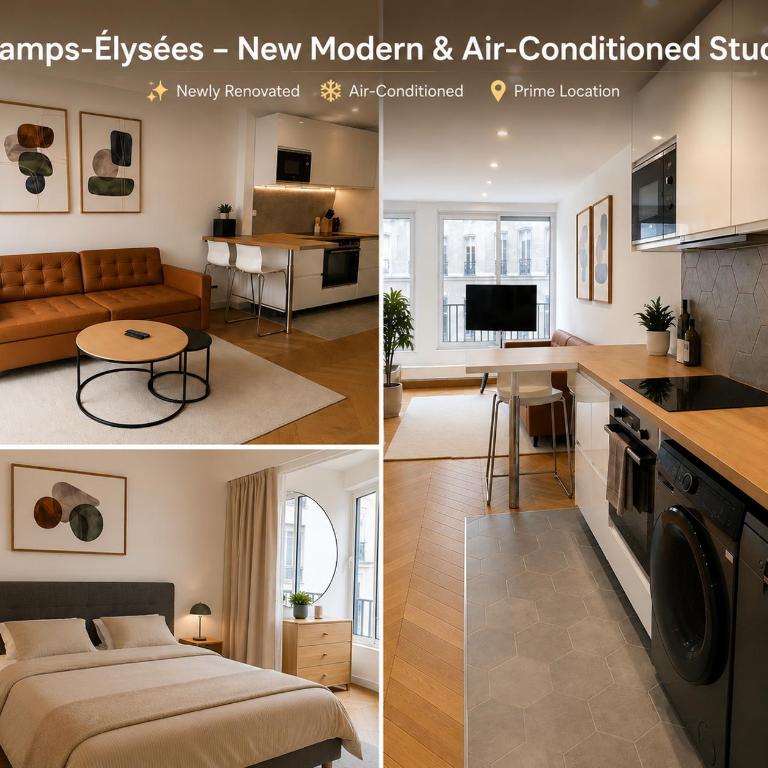 Champs Elysees - New Modern Air Conditioned Studio - Appartement 1 Chambre - 3