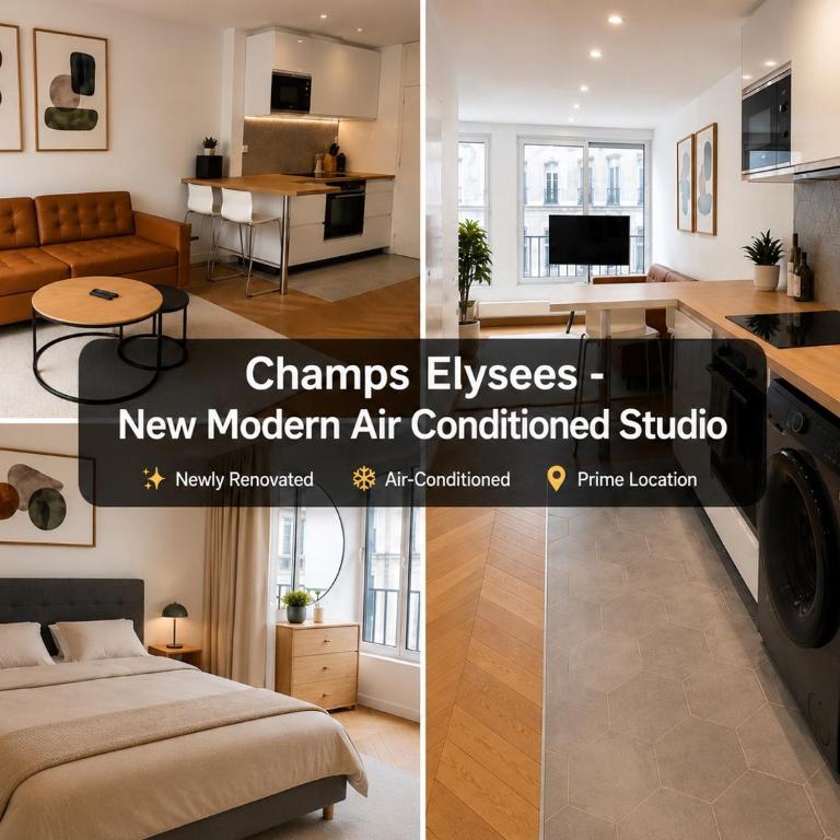 Champs Elysees - New Modern Air Conditioned Studio - Appartement 1 Chambre - 1