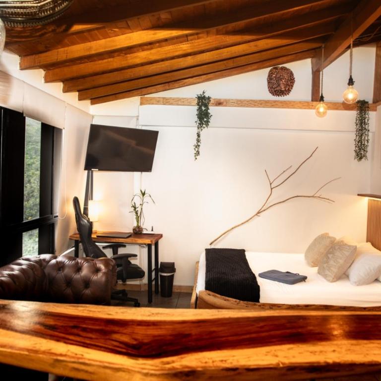 Cabañas Lobo Blanco - Apartaestudios en Laureles Medellín - Studio Apartment with Balcony - 54