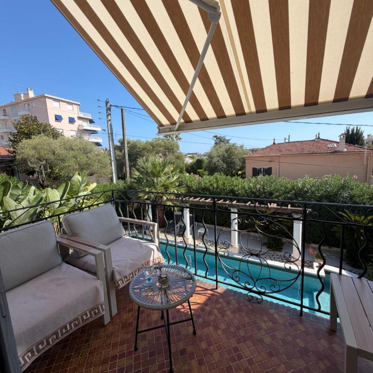Grand Appt 6P climatisé dans villa avec piscine - 8 kms de Cannes - Appartement 2 Chambres - 56