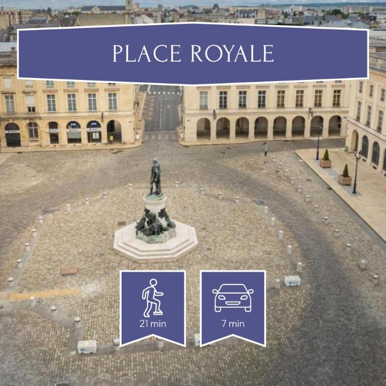 Secret garden SPA - Idéal couples et pros - 5min à pied de la gare - 10min à pied de l'Arena et du Quartier Boulingrin - Baignoire balnéo - Jardin privatif de 50m2 - Mini golf - Home cinéma - One-Bedroom Apartment - 33