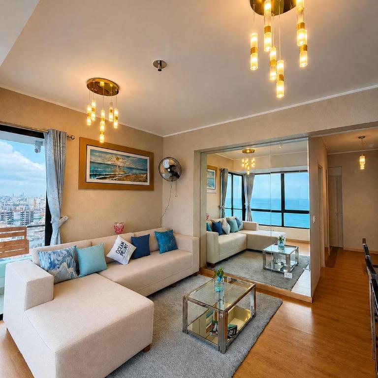 Oceanfront 3BR Apartment 15 Minutes to the Airport, Fast WiFi, Pool, Gym, Sauna and Free Parking - Three-Bedroom Apartment - 62