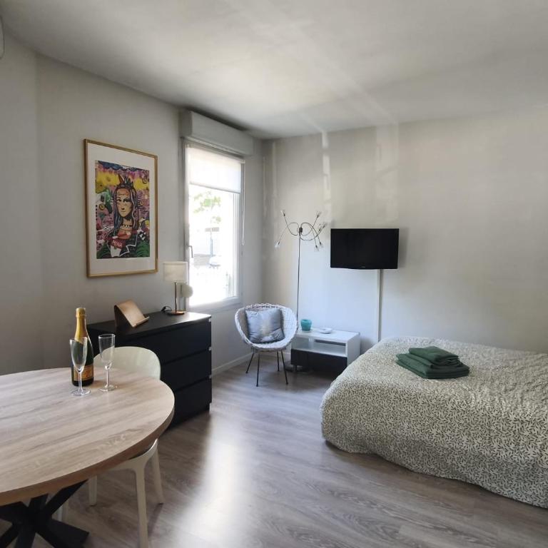 Élégance&Cosy Studio et parking Proximité Gare Part Dieu - Appartement 1 Chambre - 3