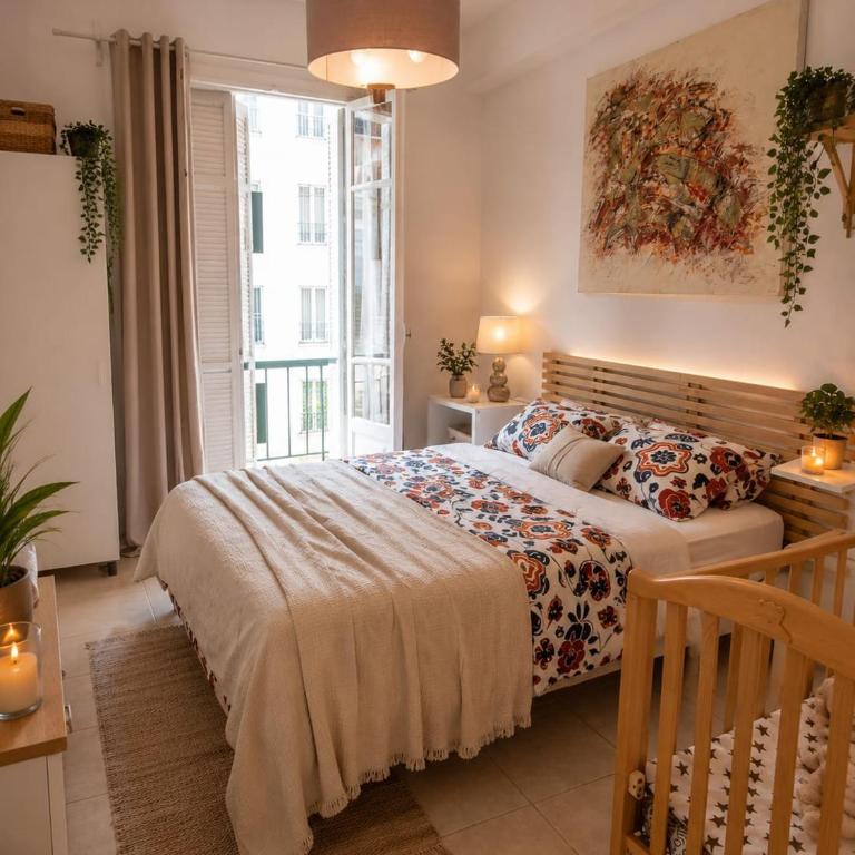 1 min from the beach and Promenade 4 people, clim - Chambre Quadruple Supérieure - 4