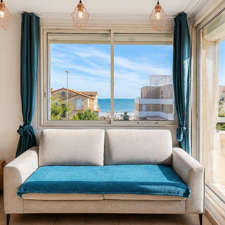 Brise Marine - Appartement 2 chambres avec balcon, vue mer & parking privé à 30 m de la plage - Appartement 2 Chambres avec Balcon et Vue sur la Mer - 6