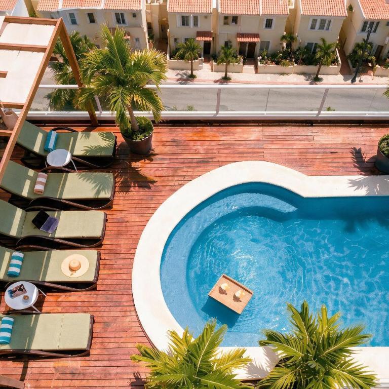Rooftop Pool 1BR 2BR Duplex Sleeps 2-8, 3 Blue Flag Beaches 15 Min & 5th Ave 10 Min, Chedraui Grocery 15 Min, Kitchen WiFi AC - Premium Apartment mit 1 Schlafzimmer - 30