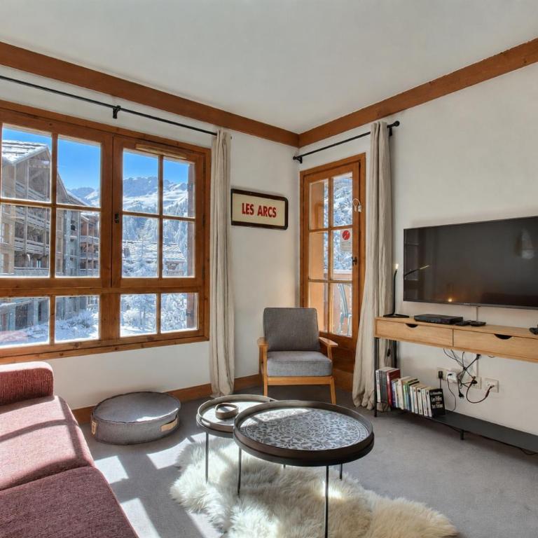 Arc 1950, Appartement 1 chambre, 05 pers, Vue Montagne, Sauna, Hammam, Jacuzzi, salle de fitness, Piscine extérieure chauffée - One-Bedroom Apartment with Balcony and Mountain View - 3