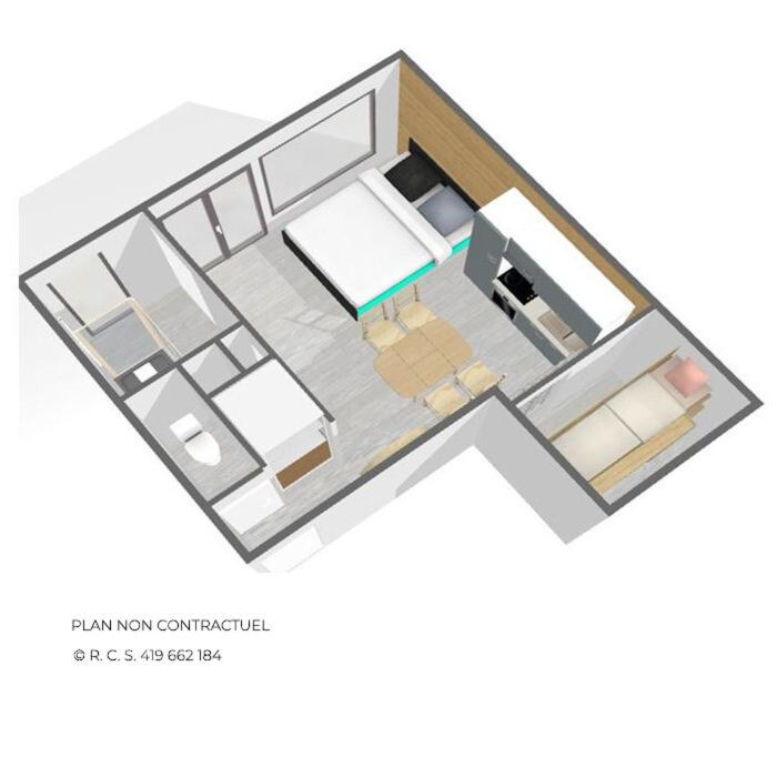 Résidence Oisans - Studio pour 4 entierement rénové ski aux pieds au coeur des Ménuires MAE-5514 - Studio - 9