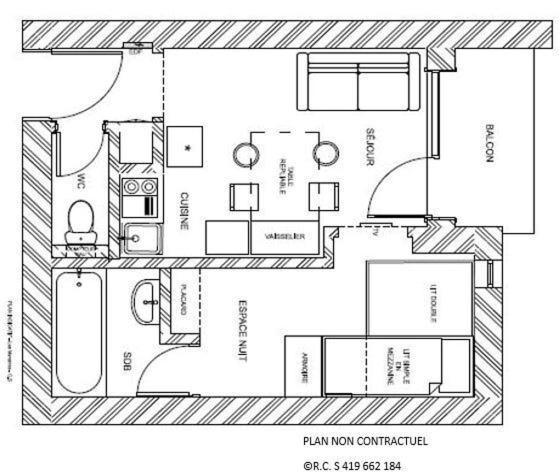 Résidence Melezes - Studio divisible de 24m² pour2 personnes MAE-6144 - Studio - 7