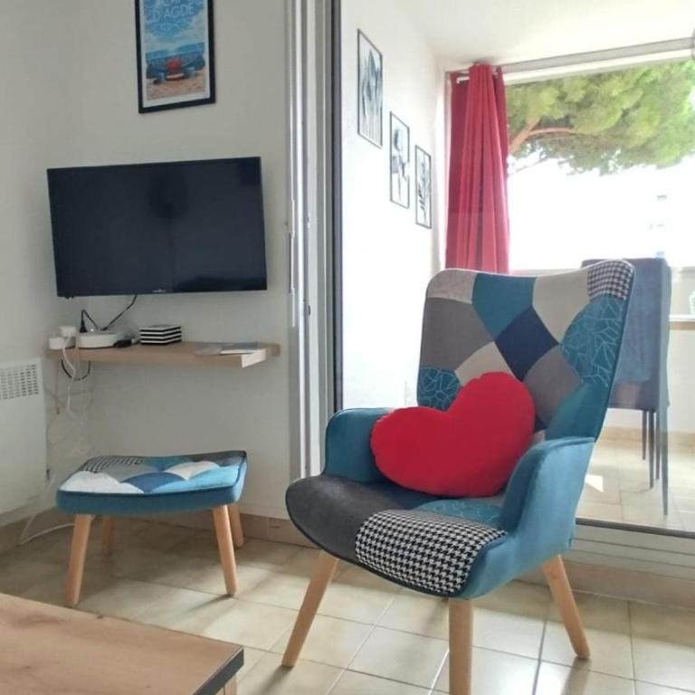 Heria Appt 2 pers, Plage, Piscine, Parking - Apartment mit 1 Schlafzimmer - 12