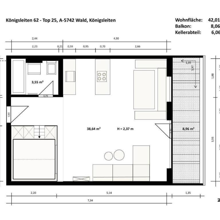 Königsleiten 62 - Top 25 - Estudio con balcón - 10