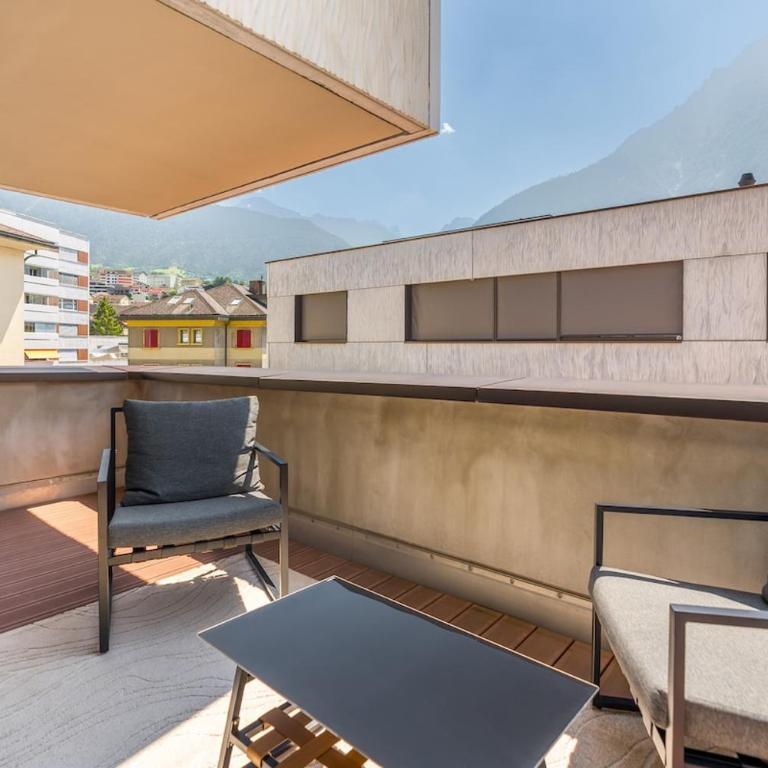 Moderne 2,5-Zimmerwohnung - direkt am Bahnhof Brig - Apartment mit 1 Schlafzimmer - 8