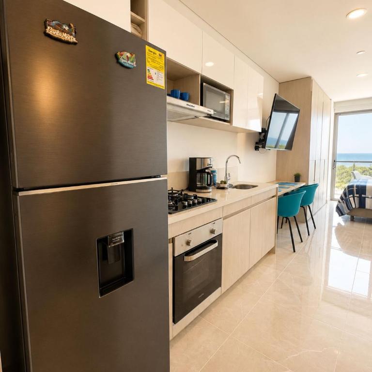 Santa Marta, BelloHorizonte loft with ocean view - One-Bedroom Apartment - 43