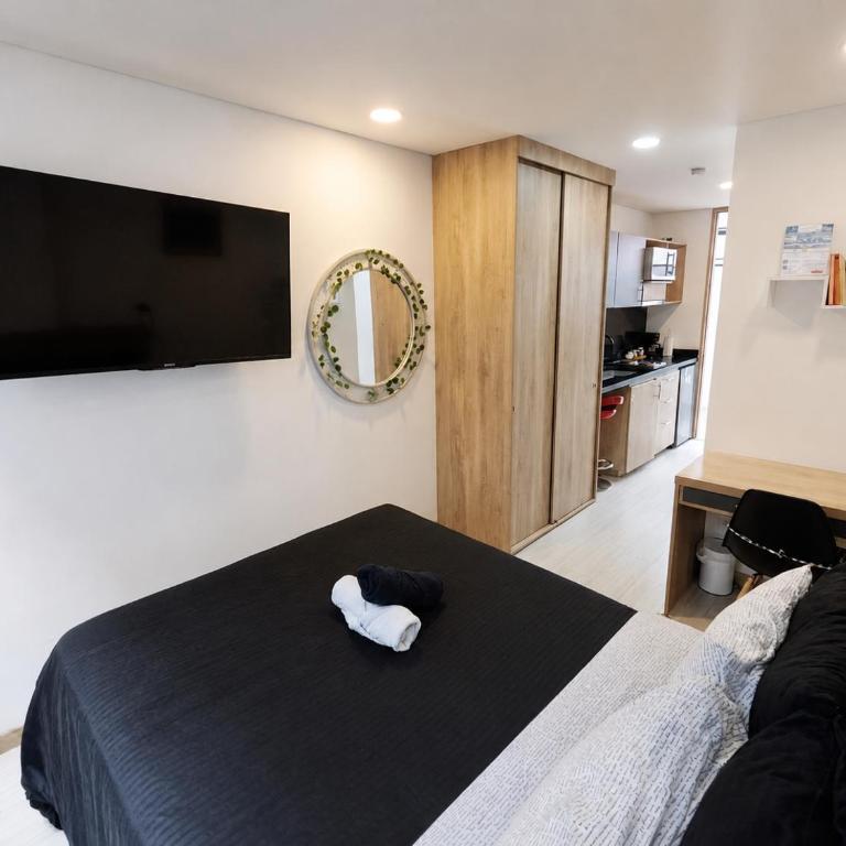 Apartaestudio en Bogota con Piscina - One-Bedroom Apartment - 4