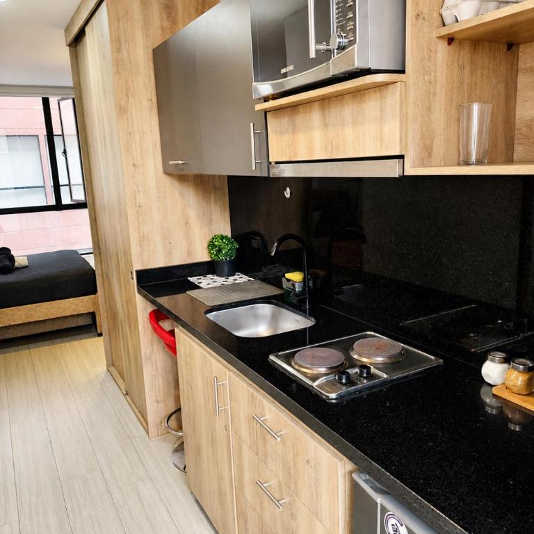 Apartaestudio en Bogota con Piscina - One-Bedroom Apartment - 8