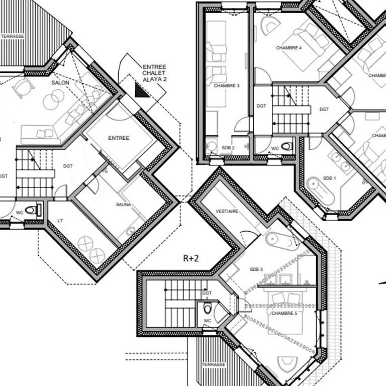 Chalet raffiné, emplacement central - 12 pers. - Chalet 3 Chambres - 18