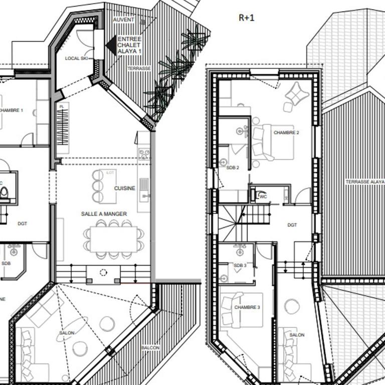 Chalet d'exception, emplacement central - 10 pers. - Chalet 3 Chambres - 15