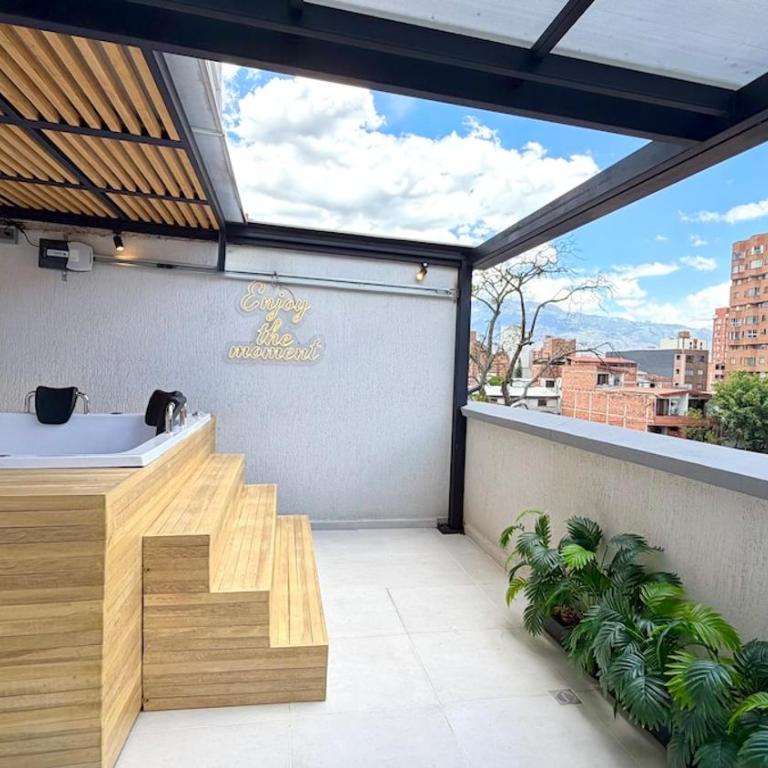 Jacuzzi privado, terraza, Tranvía, Medellín - Apartamento de 1 dormitorio - 19