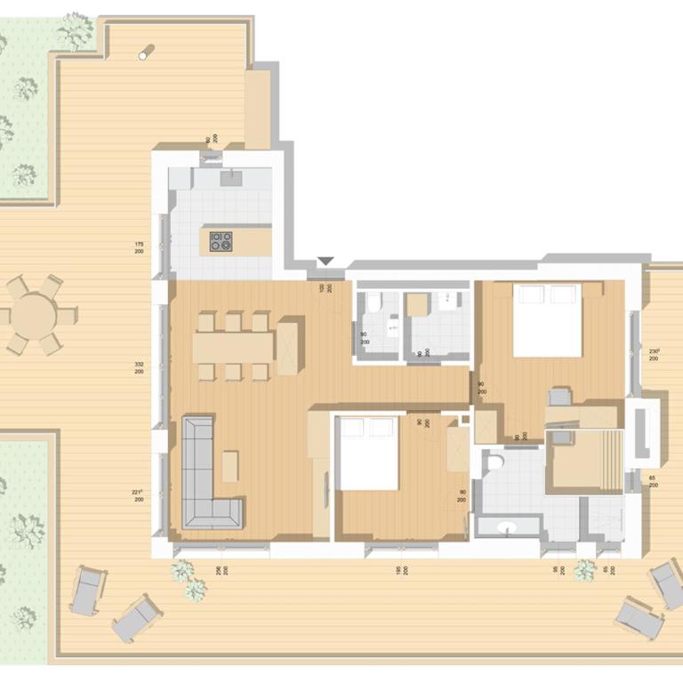 Hubertus Apartments - Penthouse-Apartment mit 2 Schlafzimmern und Sauna - 11