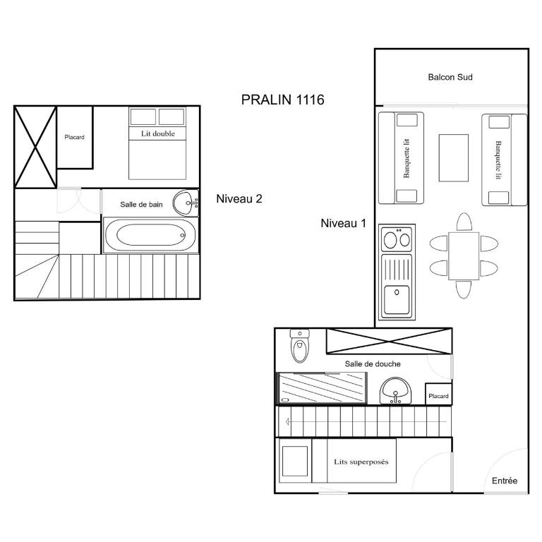 Résidence Pralin - 2 PIÉCES CABINE DUPLEX SUR LES PISTES - PROCHES DES COMMERCES MAE-9374 - Apartment - 11