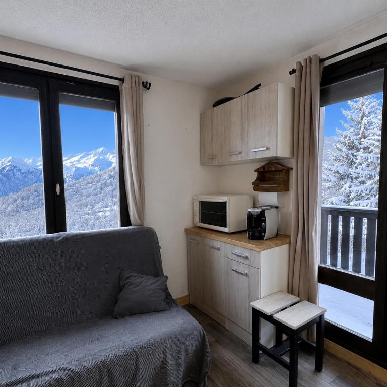 Studio rénové 4 pers - Huez - Apartamento con vistas a las montañas - 2