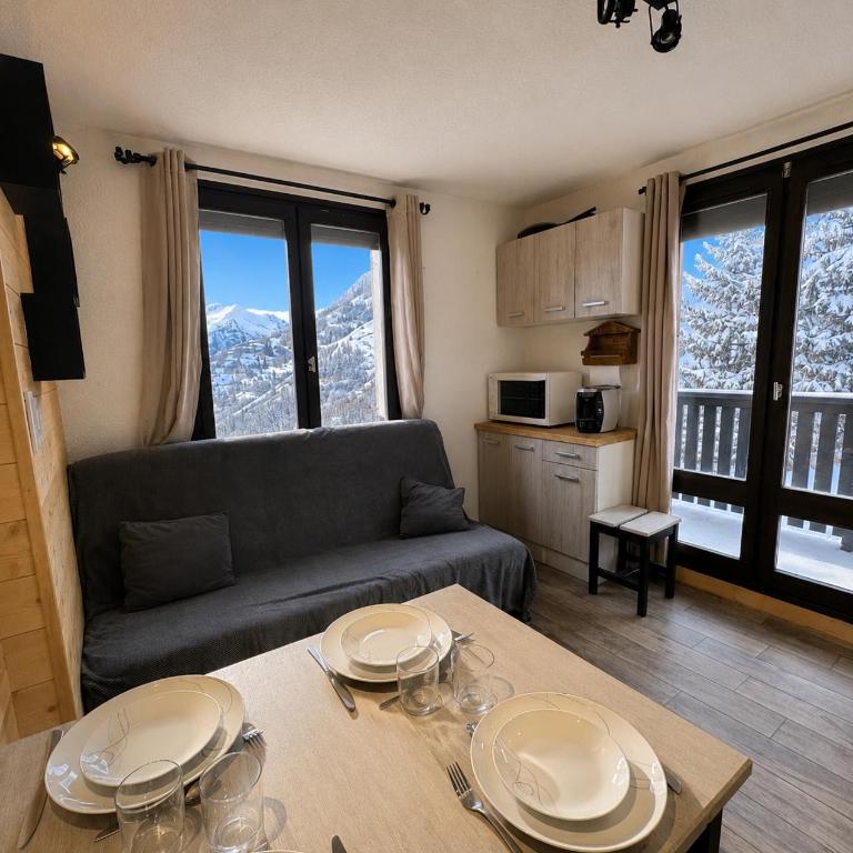 Studio rénové 4 pers - Huez - Apartamento con vistas a las montañas - 1