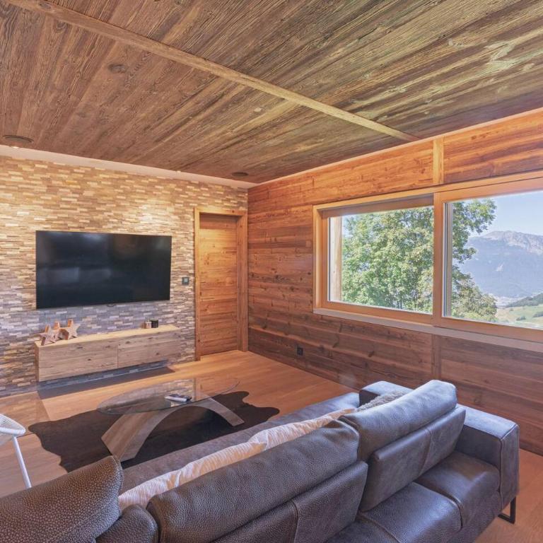 Appart chalet vieux bois, vue Alpes, centre de Villas - Apartment - 13