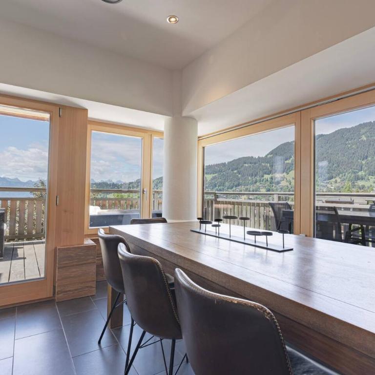 Appart chalet vieux bois, vue Alpes, centre de Villas - Apartment - 48