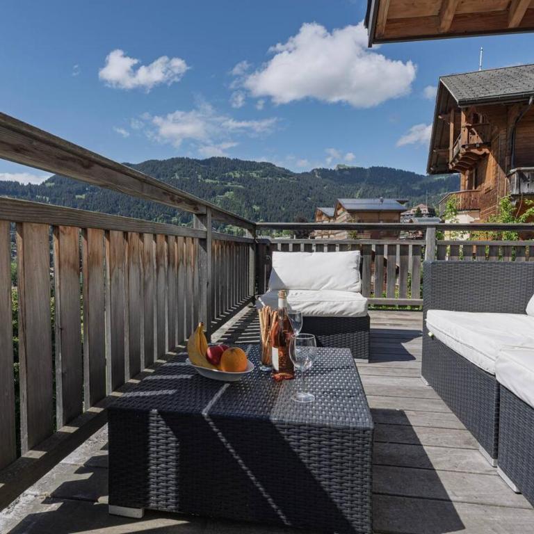 Appart chalet vieux bois, vue Alpes, centre de Villas - Apartment - 60