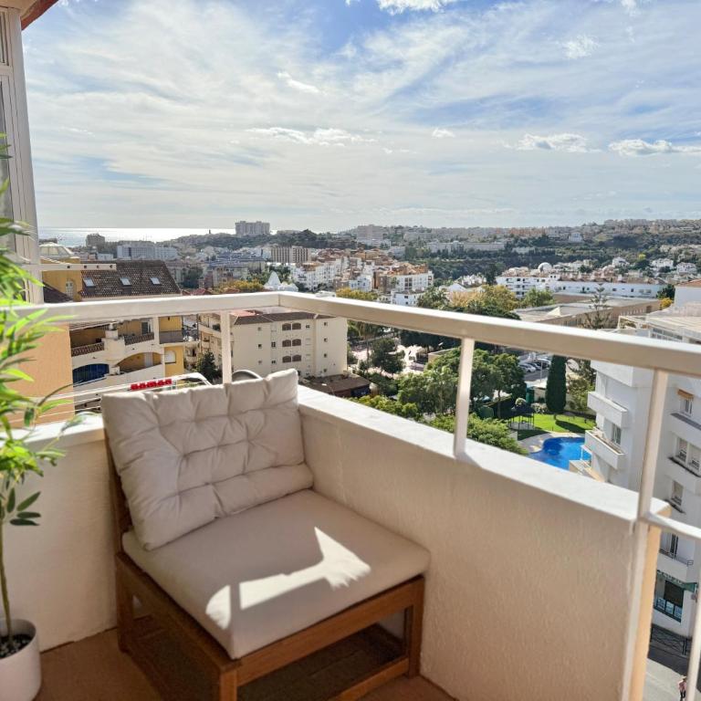 Vistas al mar y piscina Ático en Benalmádena cerca a la playa - Apartment mit 1 Schlafzimmer - 1