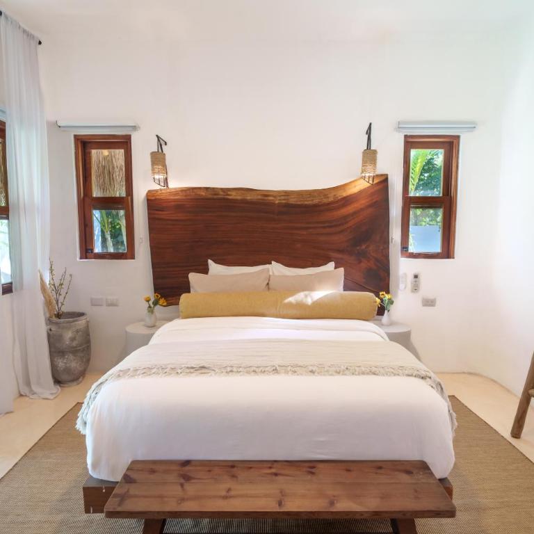 Mikasa Bacalar Hotel Boutique, Lagoon Front - Habitación con cama grande y vistas al jardín - 7