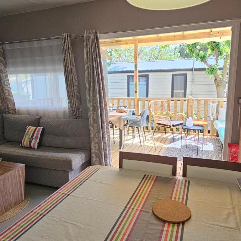 Mobil-home Évasion Valras tout confort 40 m2 - Camping Les Sables du Midi Valras-Plage - Bungalow mit 3 Schlafzimmern - 17