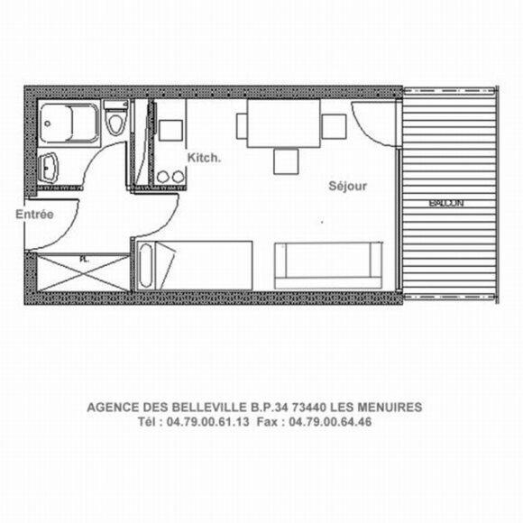 Résidence Les Charmettes - Studio lumineux avec coin montagne · Au pied des pistes · Balcon MAE-2834 - Studio - 13