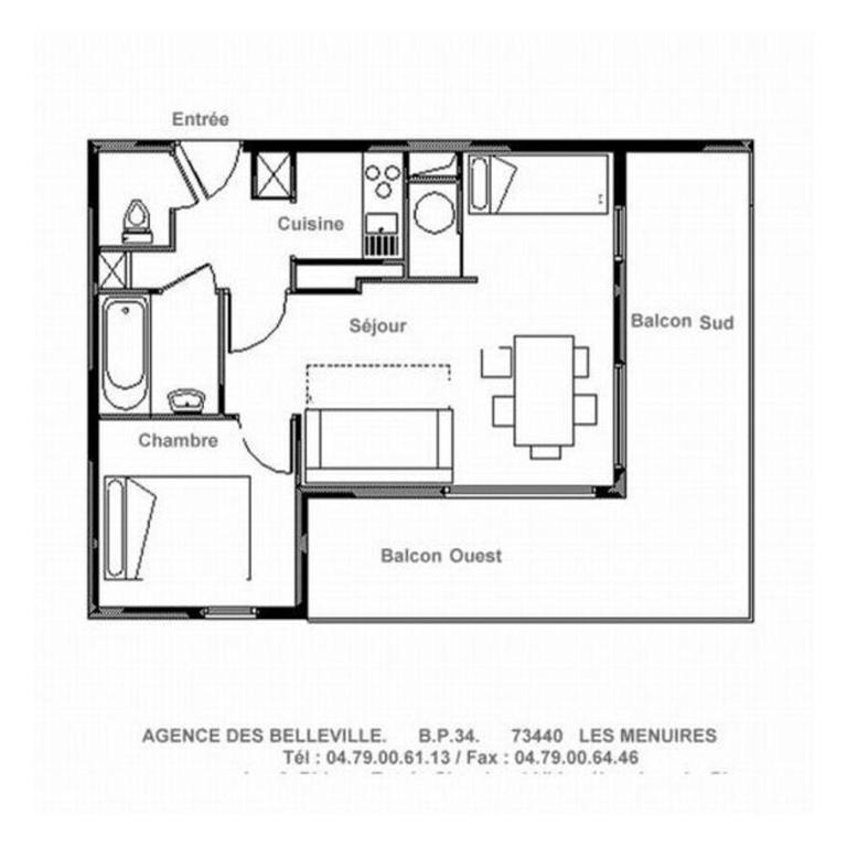 Résidence Bellevue - Appartement lumineux · Au pieds des pistes · Balcon MAE-3484 - Appartement - 21
