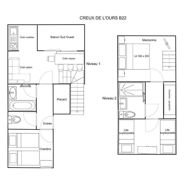 Résidence Creux De L Ours B - CHARMANT 3 PIÈCES DUPLEX - SKIS AUX PIEDS - VUE PISTES MAE-7654 - Appartamento - 31