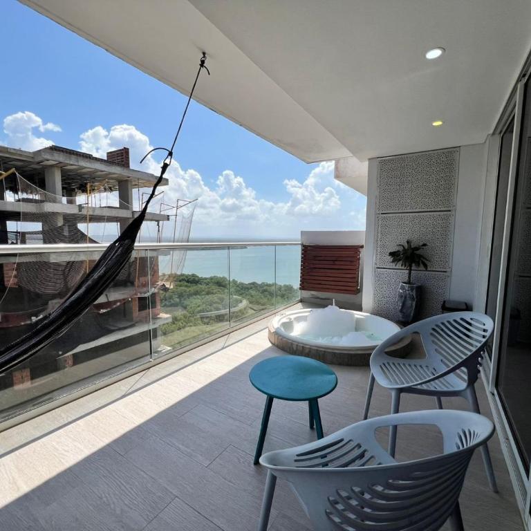 1 Dormitorio Jacuzzi privado. Vista Mar y Cienaga - Apartamento - 55