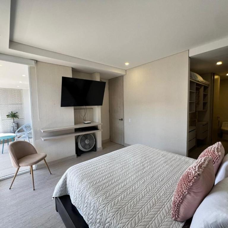 1 Dormitorio Jacuzzi privado. Vista Mar y Cienaga - Apartamento - 63
