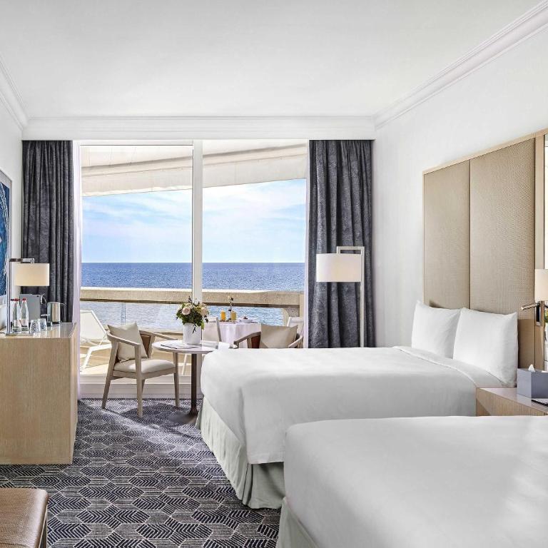 Fairmont Monte Carlo - Chambre Double de Luxe avec 2 Lits Doubles et Vue sur la Mer - 1
