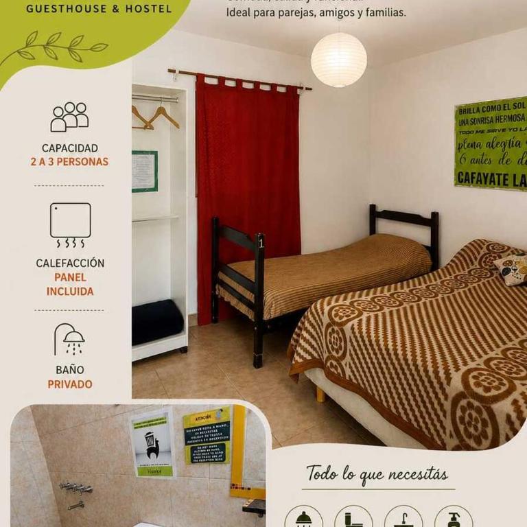 Huaka Guesthouse & Hostel - Habitación Doble - 2 camas - 2
