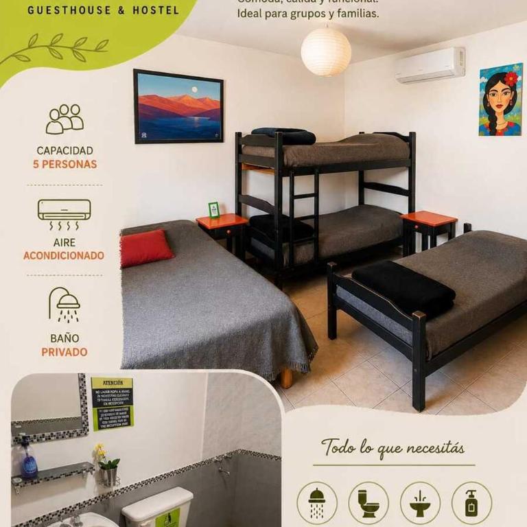 Huaka Guesthouse & Hostel - Habitación Familiar con baño privado - 2