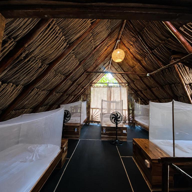 Los Hermanos Beach Hostal - Cama en habitción compartida mixta de 10 camas con baño compartido - 4