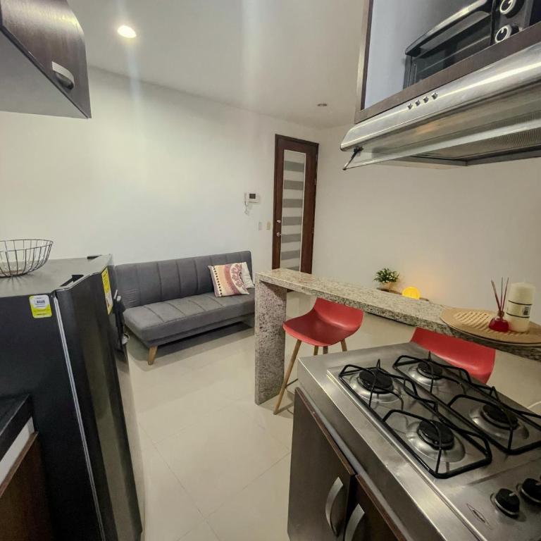 Apto Estudio Zona top Toscana CC Guacarí - One-Bedroom Apartment - 5