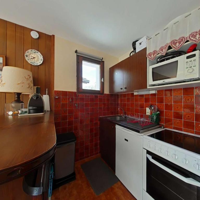 Studio cabine vue sur pistes - 4 pers. - Appartement 1 Chambre - 3