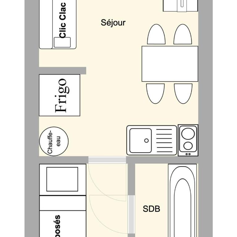 Studio balcon sud - 4 pers. - Appartamento con 1 Camera da Letto - 3